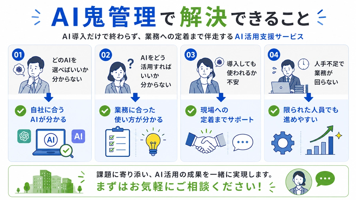 AI鬼管理で解決できること