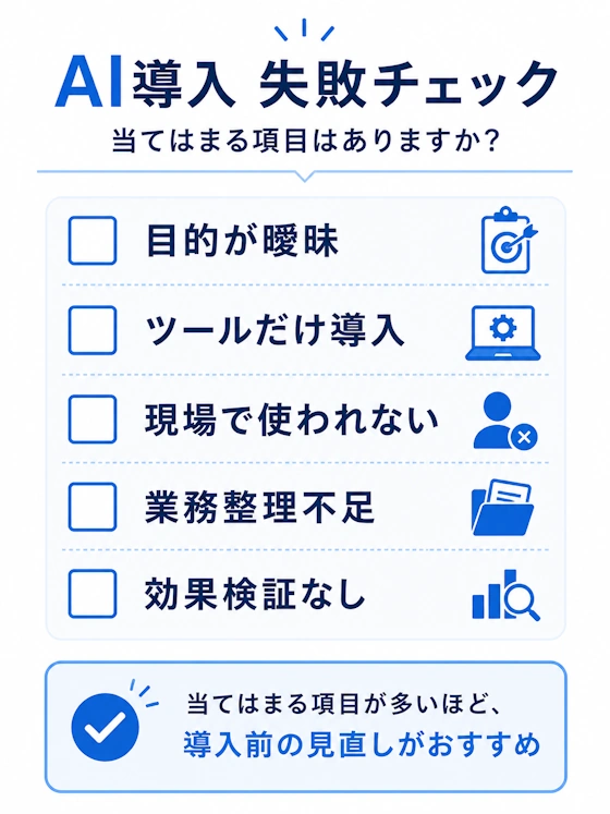 5つの失敗要因をまとめた図