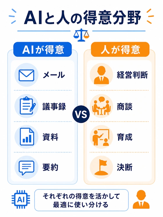 AIが得意な業務・苦手な業務